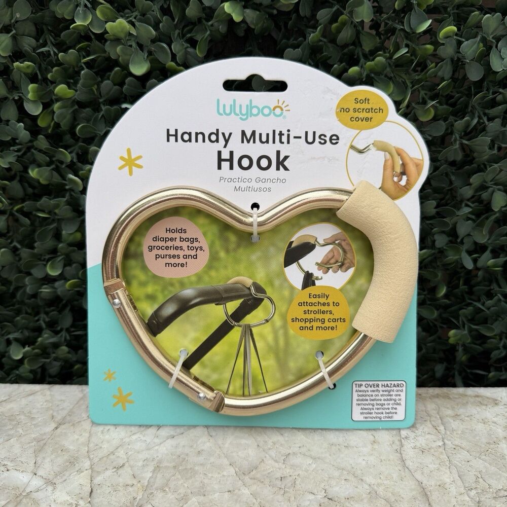 Lulyboo Handy Multi-Use Heart Hook | Lightweight EVA Foam Clip for Strollers,...